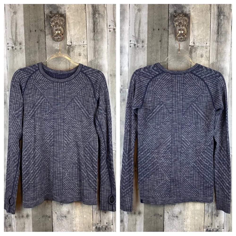 Lululemon Rest Less Pullover in Heathered Cadet Blue Size 10.